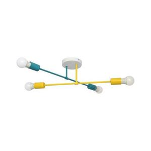 Felületre szerelhető csillár CAMBRIDGE 4xE27/20W/230V kék/sárga kép