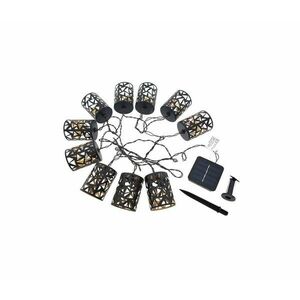 LED Napelemes lánc 10xE12/3, 65m IP44 meleg fehér kép