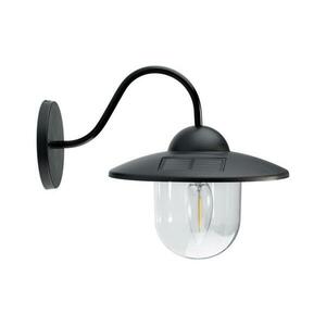 LED Napelemes fali lámpa LED/0, 5W/1, 2V 600 mAh IP44 fekete kép