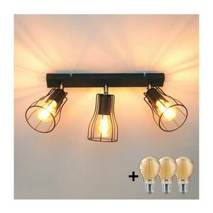 LED Spotlámpa TUBE II 3xE27/15W/230V fekete kép