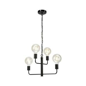 Csillár láncon ORLANDO 4xE27/60W/230V fekete kép