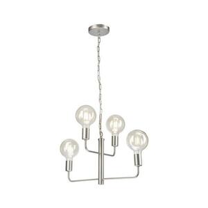 Csillár láncon ORLANDO 4xE27/60W/230V ezüst kép