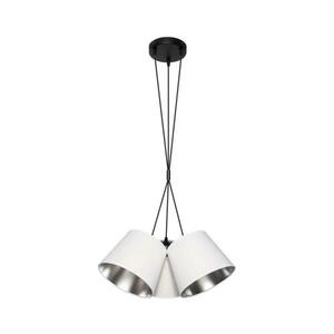 Csillár zsinóron ZOMA 3xE27/60W/260V fehér/fényes króm kép