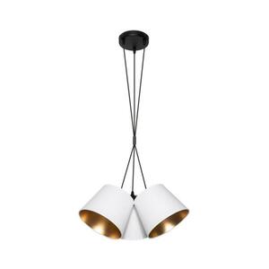 Csillár zsinóron ZOMA 3xE27/60W/260V fehér/réz kép