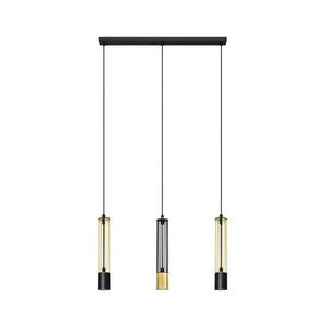 LED Csillár zsinóron BARS 3xGU10/4, 8W/230V fekete/arany kép