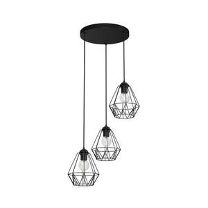 Csillár zsinóron BERGEN 3xE27/60W/230V fekete kép