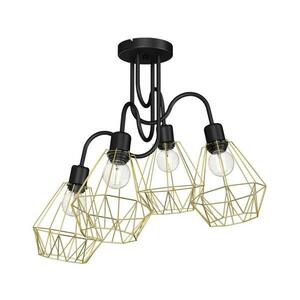 Csillár BERGEN 4xE27/60W/230V fekete/arany kép