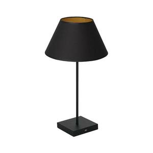 Asztali lámpa USB konnektorral 1xE27/60W/230V fekete kép