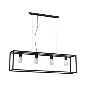 Csillár zsinóron FRAME 4xE27/60W/230V fekete kép