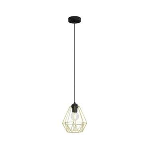 Csillár zsinóron BERGEN 1xE27/60W/230V fekete/arany kép