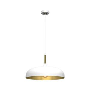 Csillár zsinóron LINCOLN 1xE27/60W/230V á. 45 cm fehér kép