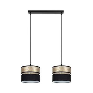 Csillár zsinóron LIMA 2xE27/60W/230V arany/fekete kép
