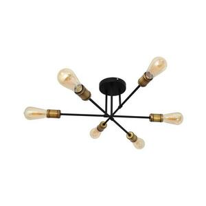 Csillár CAMBRIDGE 6xE27/20W/230V fekete/arany kép