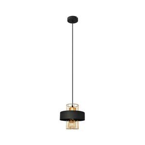 Csillár zsinóron VOLTA 1xE27/15W/230V fekete/arany kép
