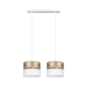 Csillár zsinóron LIMA 2xE27/60W/230V arany/fehér kép