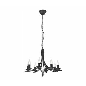 Csillár láncon LUCY 8xE14/60W/230V fekete kép