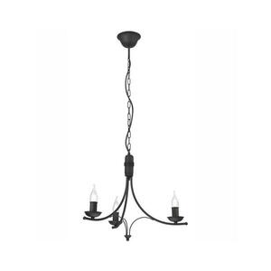 Csillár láncon LUCY 3xE14/60W/230V fekete kép