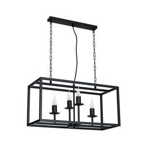 Csillár CARDIFF 4xE14/60W/230V fekete kép