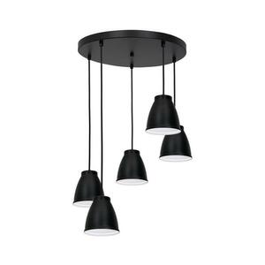 Csillár zsinóron CARYON 5xE14/60W/230V fekete kép