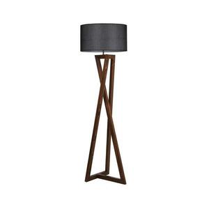 Állólámpa MACKA 1xE27/60W/230V fekete/barna kép