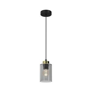 Csillár zsinóron CHIC 1xE27/60W/230V fekete/szürke kép