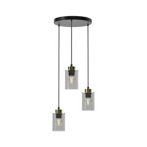 Csillár zsinóron CHIC 3xE27/60W/230V fekete/szürke kép