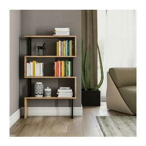 Könyvespolc CEYLAN 128x80 cm barna/fekete kép
