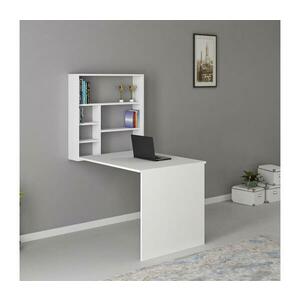 Munkaasztal polccal SEDIR 154, 2x90 cm fehér kép