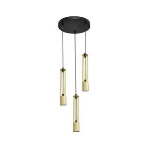 LED Csillár zsinóron BARS 3xGU10/4, 8W/230V arany/fekete kép