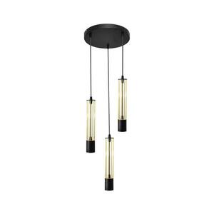 LED Csillár zsinóron BARS 3xGU10/4, 8W/230V fekete/arany kép