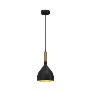 Csillár zsinóron NOAK 1xE27/15W/230V fekete/arany kép