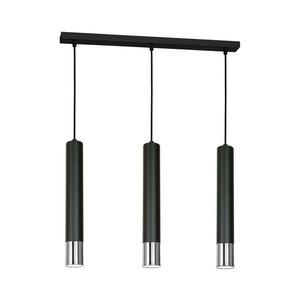 Csillár zsinóron NEST 3xGU10/8W/230V fekete/fényes króm kép