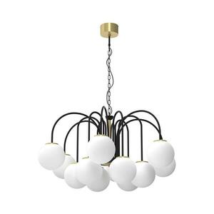 Csillár láncon CAMBRIDGE 12xE14/60W/230V fekete/sárgaréz kép