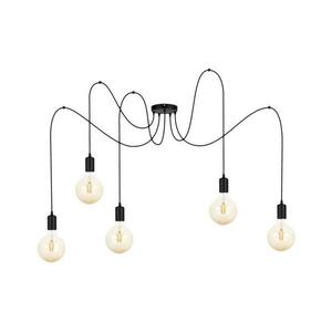 Csillár zsinóron MIROS 5xE27/60W/230V pók fekete kép