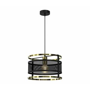 Csillár zsinóron RIM 1xE27/60W/230V fekete/arany kép