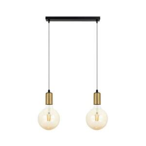 Csillár zsinóron MIROS 2xE27/60W/230V fekete/arany kép