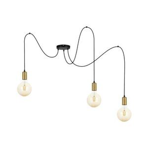 Csillár zsinóron MIROS 3xE27/60W/230V pók fekete/arany kép