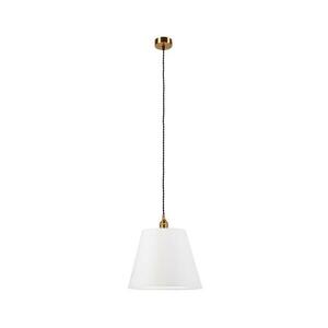 Csillár zsinóron NELLY 1xE27/60W/230V fehér/réz kép