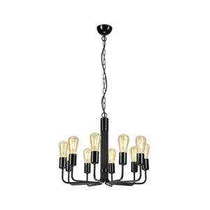 Csillár láncon TIFFANY 10xE27/60W/230V fekete kép