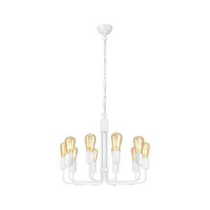 Csillár láncon TIFFANY 10xE27/60W/230V fehér kép