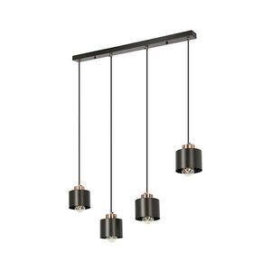 Csillár zsinóron OLENA 4xE27/60W/230V fekete kép