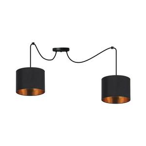 Csillár zsinóron CANDIDA 2xE27/40W/230V pók fekete/réz kép