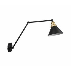 Fali lámpa FUNDO 1xE27/40W/230V fekete/arany kép