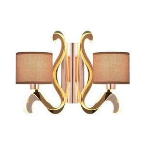 LED fali lámpa AMBROSIA 2xE14/40W/230V + LED/12, 3W réz kép