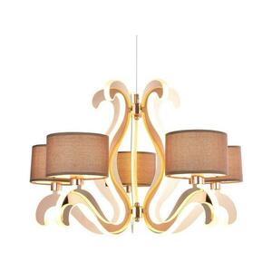 LED Csillár zsinóron AMBROSIA 5xE14/40W/230V + LED/43W réz kép
