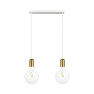 Csillár zsinóron MIROS 2xE27/60W/230V fehér/arany kép