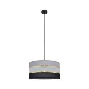Csillár zsinóron HELEN 1xE27/15W/230V á. 40 cm fekete/szürke/arany kép