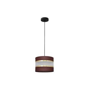 Csillár zsinóron HELEN 1xE27/15W/230V á. 20 cm barna/fekete/arany kép