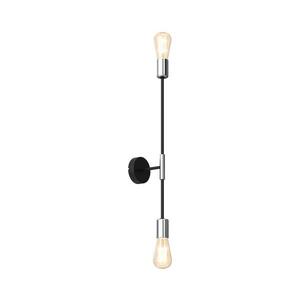 Fali lámpa FLAME 2xE27/60W/230V fekete/fényes króm kép