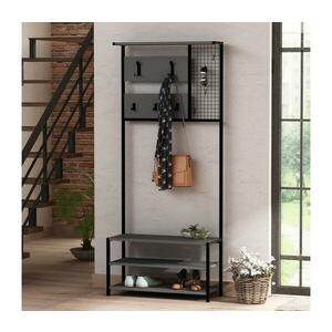 Előszoba fal NOMAD 182x78 cm fekete/antracit kép